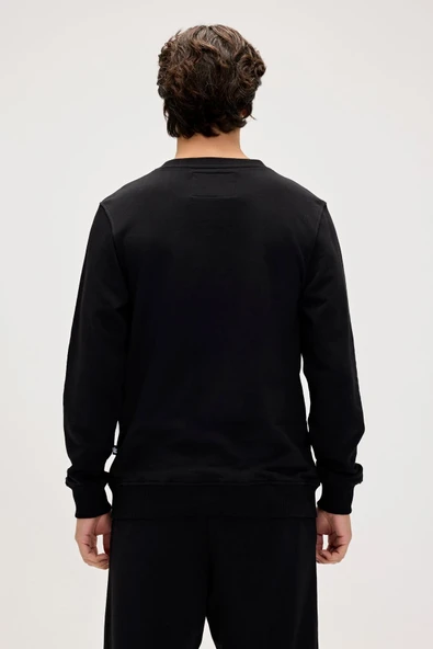 Bad Bear Gator Siyah Erkek Baskılı Sweatshirt - Resim 5