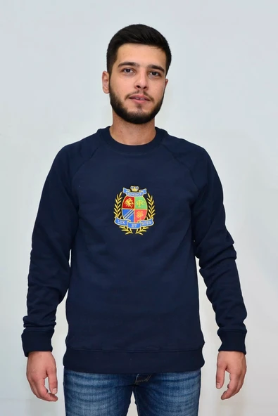 20217 Sıfır Yaka Erkek Sweat Lacivert 2021705 ürün görseli 1