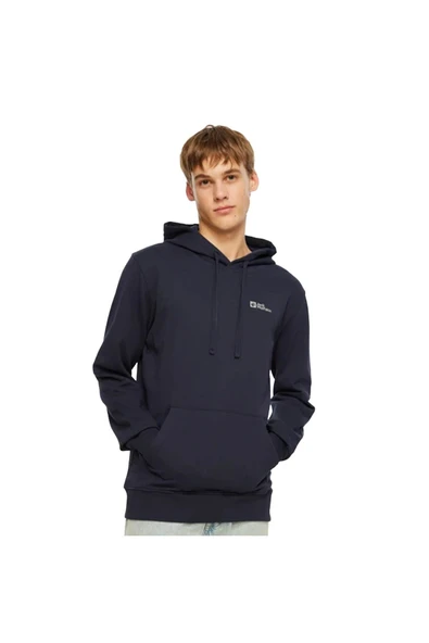Jack Wolfskin Tommy Hoody Lacivert Erkek Kapüşonlu Sweatshirt ürün görseli 1