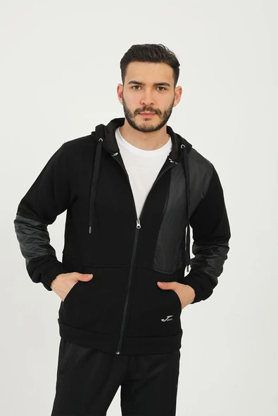 Erkek Günlük Sweatshirt Kapşonlu Full Zip Break 4222315 ürün görseli 1