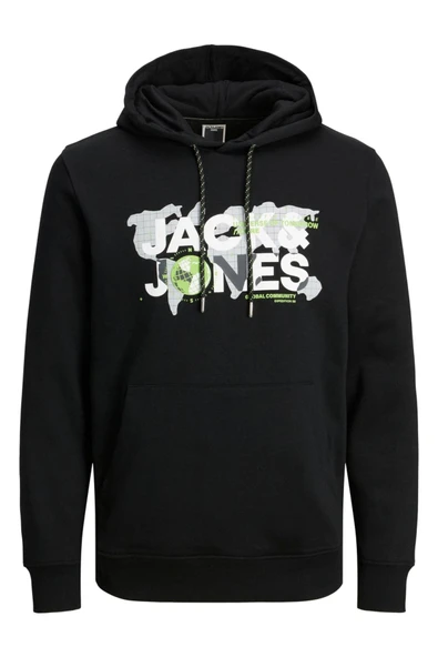 Jack & Jones Logolu Kapüşonlu Sweatshirt - Dust ürün görseli 1