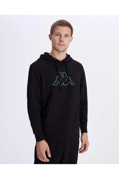 Logo Brian Hoodie Erkek Siyah Regular Hoodie ürün görseli 1