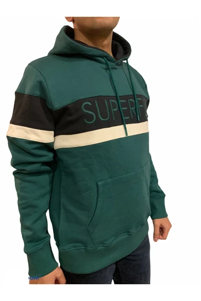 Erkek Yeşil Sweatshirt - Resim 2