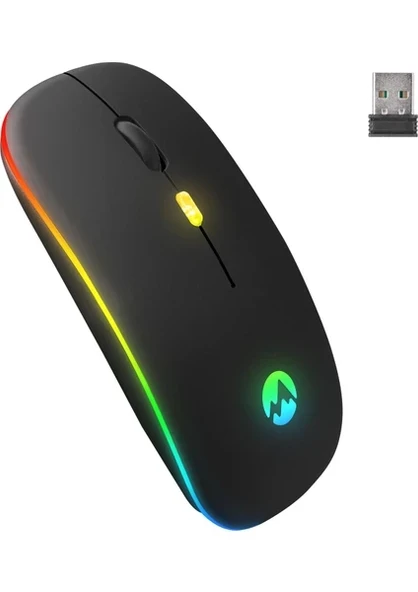Everest SM-BT11 Usb Siyah 2in1 Bluetooth ve 2.4GHz Şarj Edilebilir Kablosuz Mouse ürün görseli 1