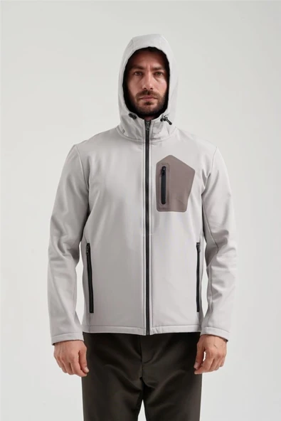 Exuma H Sshell Jacket M Erkek Mont Stone 2111161-058 - Resim 2