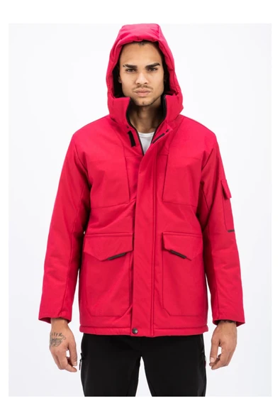 Exuma Erkek Winter Mont M - Kırmızı - Resim 4