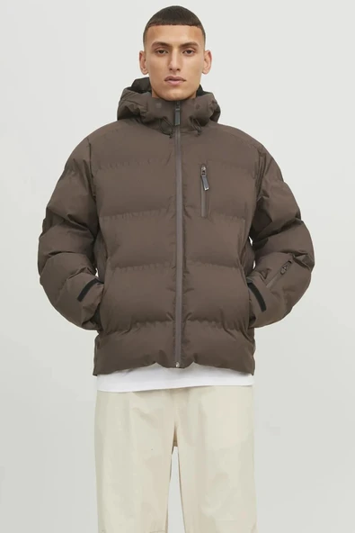 Jack & Jones Kapüşonlu Cep Detaylı Puffer Mont - Sweep ürün görseli 1