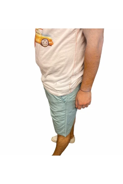 Chino Erkek Mavi Şort 21706-07 - Resim 3