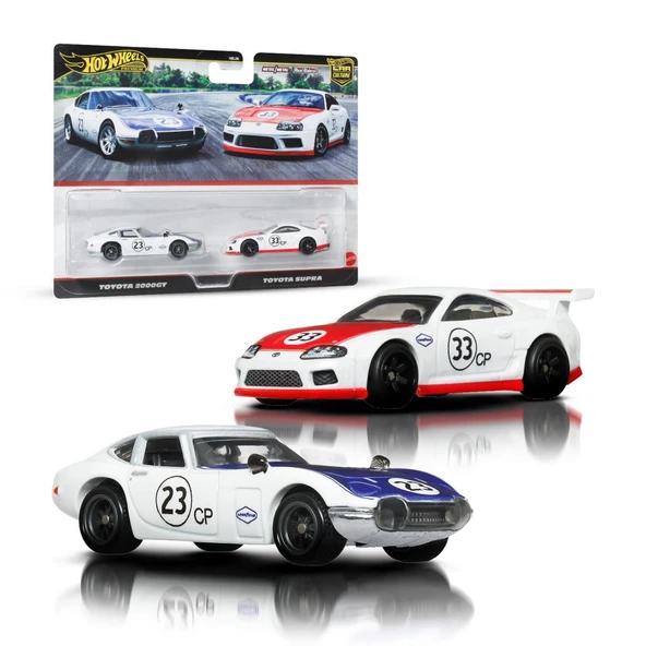 1:64 Hot Wheels Premium Car Culture 2'li Paket TOYOTA 2000GT - TOYOTA SUPRA JBL03 ürün görseli 1