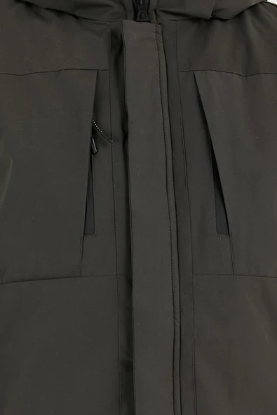 Erkek H Winter Jacket M - Antrasit - Resim 7