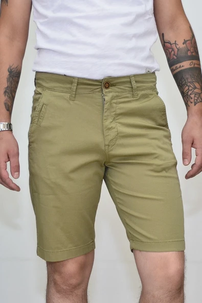 Erkek 20703 Slim Chino Short Koyu Haki 2070310 ürün görseli 1