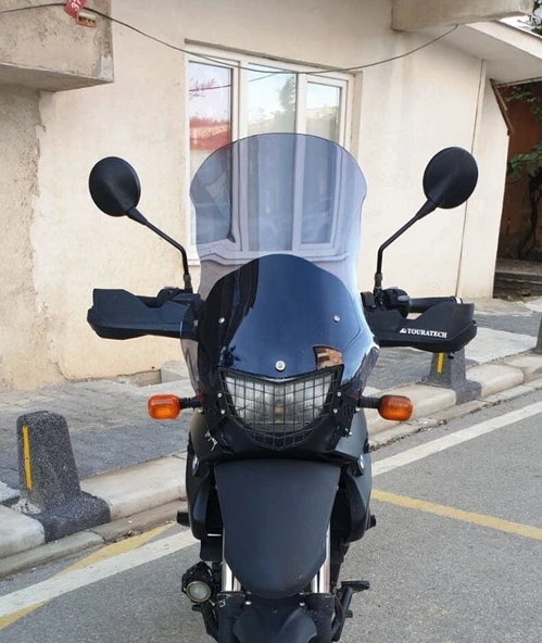 MOTOCAM Bmw F 650 GS Ön Cam ( 3 Delikli ) 1999-2003 Model 58cm Füme Renkli 4mm ürün görseli 1