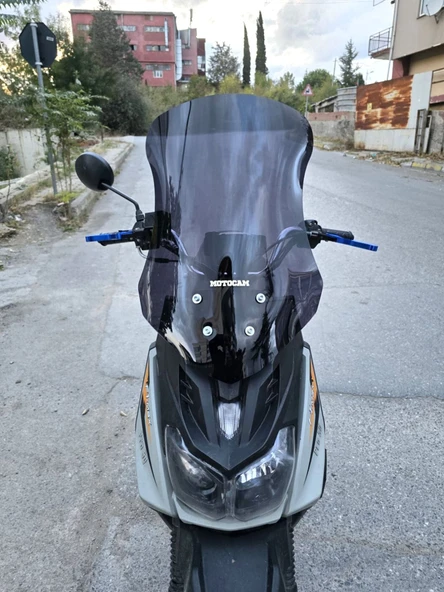 MOTOCAM Altai F1 Max Ön Cam 2021-2026 Model 57cm Siyah Renkli 4mm ürün görseli 1
