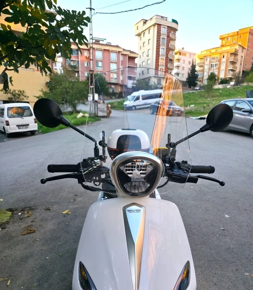 MOTOCAM Rks Neon 125 Ön Cam 2023-2026 Model 44cm Şeffaf Renkli 4mm APARATSIZ ürün görseli 1