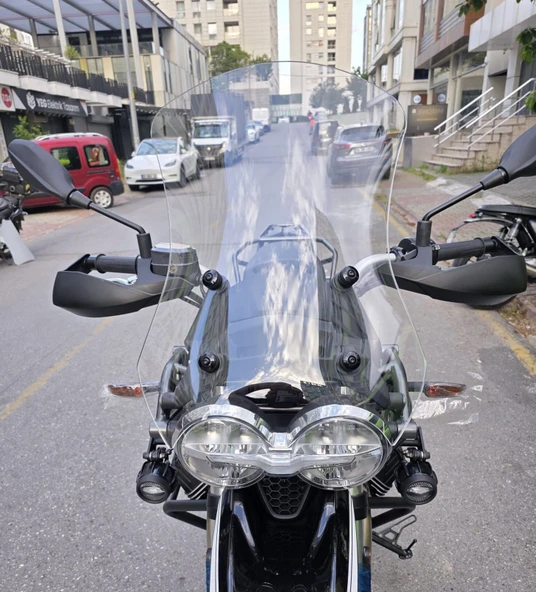 MOTOCAM Moto Guzzi V85 Ön Cam 2019-2023 Model 58cm Şeffaf Renkli 4mm ürün görseli 1