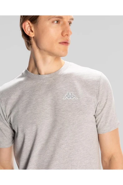 Kappa Logo Serenity Erkek Gri Regular Fit Tişört - Resim 4