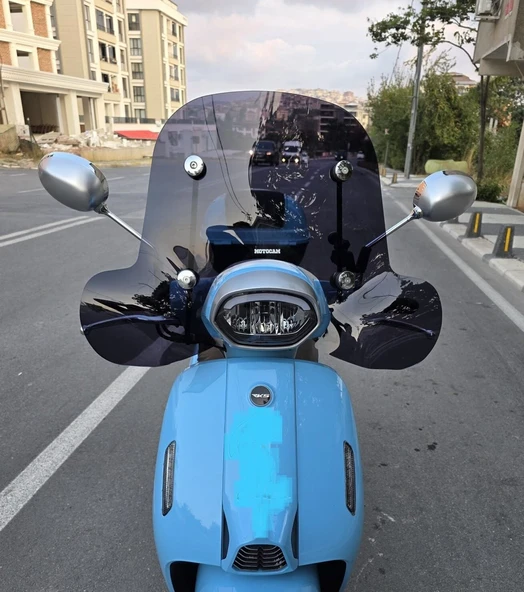 MOTOCAM RKS LT 50 PRO Ön Cam 2023-2026 Model 45cm Siyah Renkli 4mm Elcikli APARATSIZ ürün görseli 1