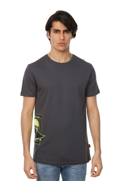 JOHN FRANK COOL ANTRASİT T-SHIRT - Resim 3