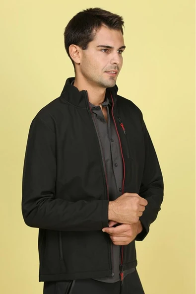 2011069 ERKEK SOFTSHELL OUTDOOR SİYAH MONT ürün görseli 1
