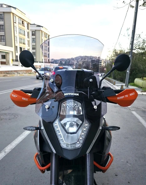 MOTOCAM KTM 1050 Adventure Ön Cam 2008-2017 Model 56cm Füme Renkli 4mm ürün görseli 1