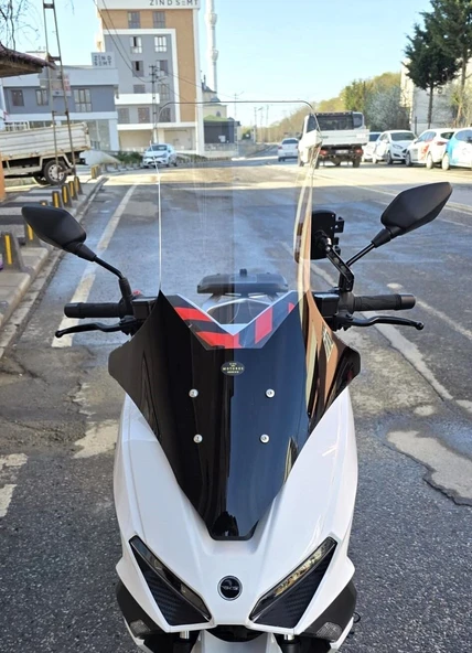 MOTOCAM RKS Vieste 249 Ön Cam 2022-2026 Model 78cm Şeffaf Renkli 4mm UZUN ürün görseli 1
