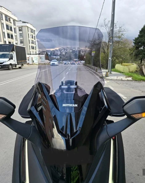 MOTOCAM Honda Forza 250 Ön Cam 2021-2026 Model 60cm Füme Renkli 4mm UZUN ürün görseli 1