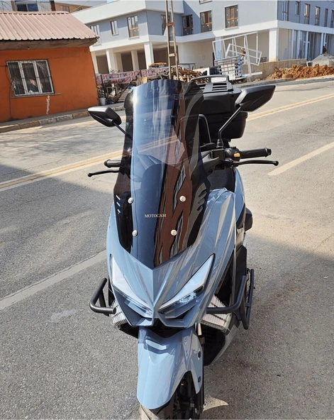 MOTOCAM Küba Chia 125 Ön Cam 2023-2026 Model 75cm Siyah Renkli 4mm UZUN ürün görseli 1