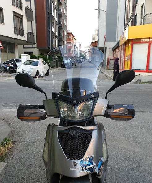 MOTOCAM Kymco People S 200 Ön Cam 2011 Model 48cm Şeffaf Renkli 4mm UZUN ürün görseli 1