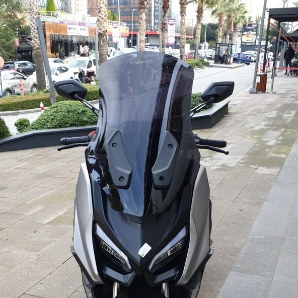 MOTOCAM RKS Fort 250 Ön Cam 2023-2026 Model 74cm Siyah Renkli 4mm UZUN ürün görseli 1