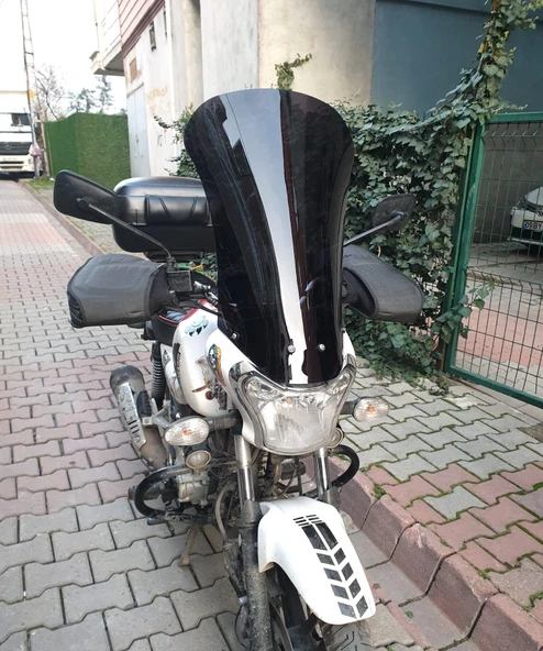 MOTOCAM Bajaj V15 Ön Cam 2017-2018 Model 57cm Siyah Renkli 4mm ürün görseli 1