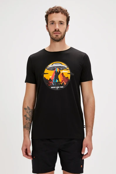 Bad Bear Spark Siyah Baskılı Erkek Tişört - Resim 6