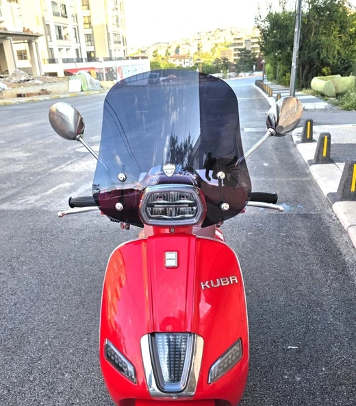 MOTOCAM Küba Az 50 Ön Cam 2023-2026 Model 42cm Siyah Renkli  APARATSIZ ürün görseli 1