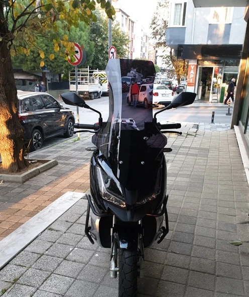 MOTOCAM Barossa ADV 125 Ön Cam 2025-2026 Model 78cm Siyah Renkli 4mm UZUN ürün görseli 1