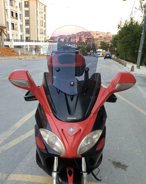 MOTOCAM Piaggio X9 500 Ön Cam 2004-2006 Model 49cm Füme Renkli 4mm ürün görseli 1