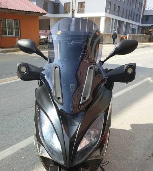 MOTOCAM Kymco Xciting 250 R Ön Cam 2010-2011 Model 72cm Füme Renkli 4mm UZUN ürün görseli 1