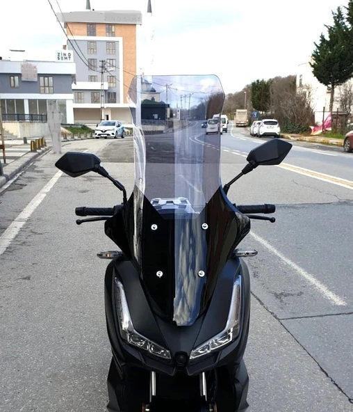 MOTOCAM Salcano Wind 150 Ön Cam 2023-2026 Model 78cm Füme Renkli 4mm ürün görseli 1