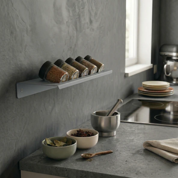 Mimari Form Window Grey Galvaniz Metal Baharatlık - Mutfak Düzenleyici ürün görseli 1