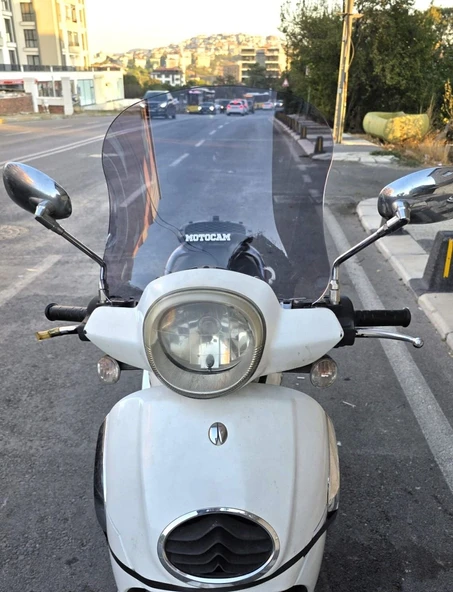 MOTOCAM Aprilia Scarabeo 200 İe Ön Cam 35cm 2008-2015 Model Füme Renkli 4mm ürün görseli 1