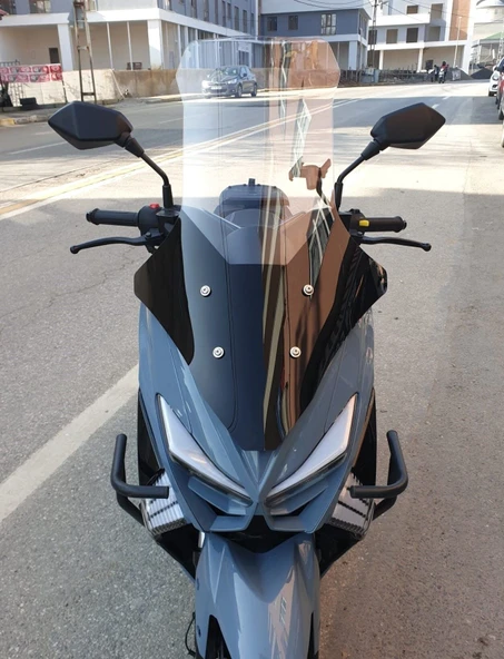 MOTOCAM Küba Chia 125 Ön Cam 2023-2026 Model 78cm Şeffaf Renkli 4mm UZUN ürün görseli 1