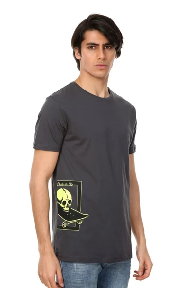 JOHN FRANK COOL ANTRASİT T-SHIRT - Resim 2