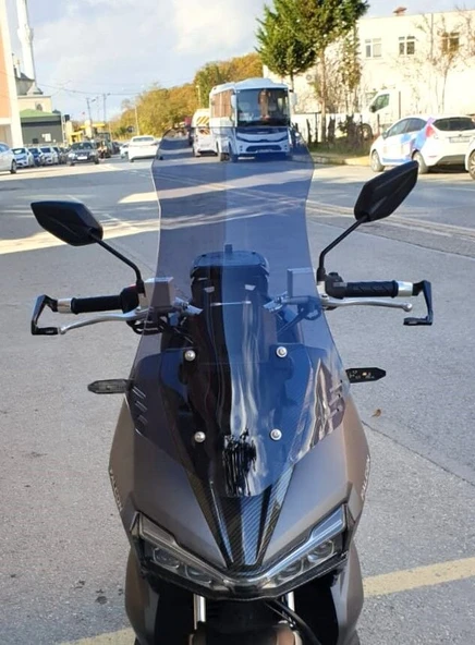 MOTOCAM Falcon Trex 188 Ön Cam 2022-2026 Model 75cm Füme Renkli 4mm UZUN ürün görseli 1