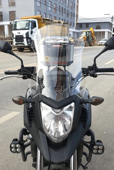 MOTOCAM Honda NC 700 750 X Ön Cam 2012-2015 Model 59cm Şeffaf Renkli 4mm UZUN ürün görseli 1