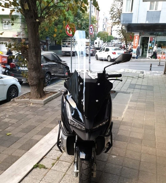 MOTOCAM Barossa ADV 125 Ön Cam 2025-2026 Model 78cm Şeffaf Renkli 4mm UZUN ürün görseli 1
