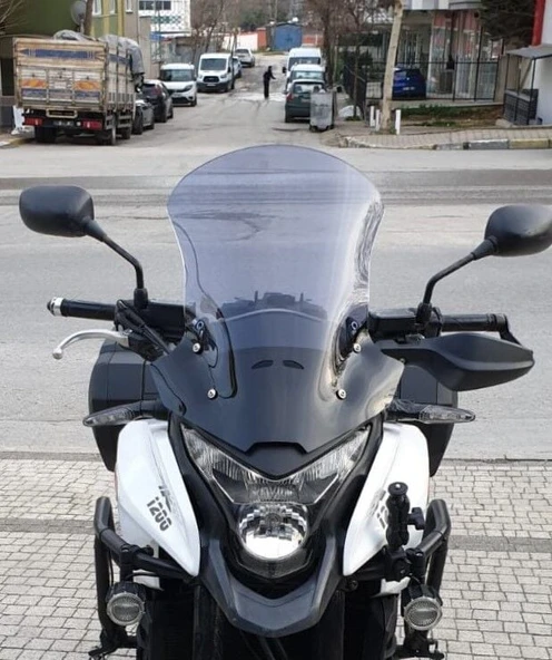 MOTOCAM Honda VFR 1200 Ön Cam 2012-2015 Model 50cm Füme Renkli 4mm ürün görseli 1