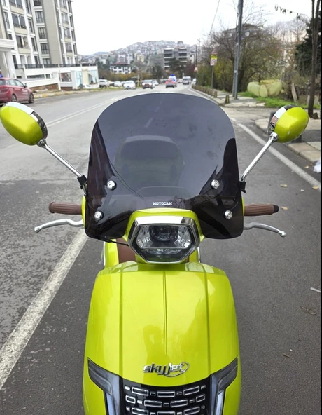 MOTOCAM Apachi Beauty 125 Ön Cam 2024-2026 Model 38cm Siyah Renkli 4mm APARATSIZ ürün görseli 1