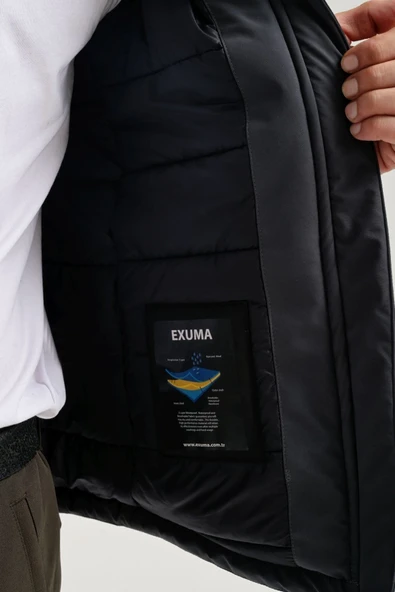 Exuma Erkek Mont Gri 2311142-057 - Resim 5