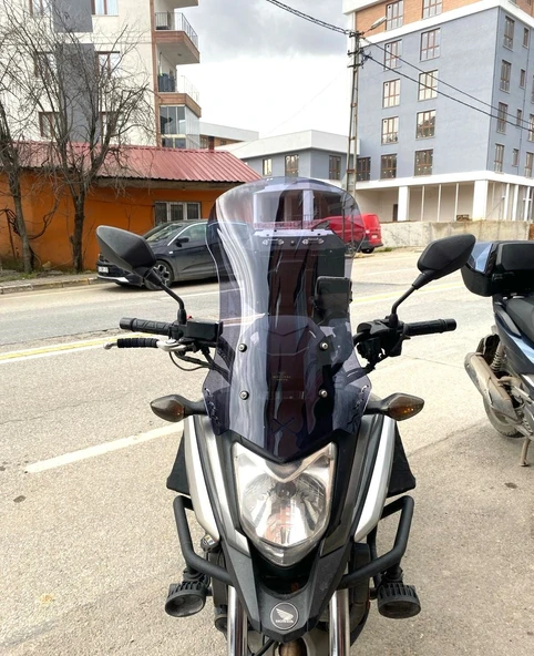 MOTOCAM Honda NC 700 750 X Ön Cam 2016-2020 Model 50cm Füme Renkli 4mm ORTA BOYLU ürün görseli 1