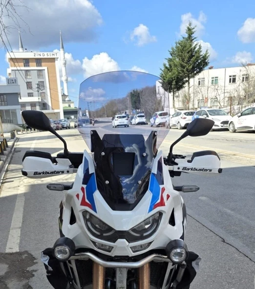 MOTOCAM Honda Africa twin CRF 1100 L4 Ön Cam 2023-2026 Model 54cm Füme Renkli 4mm UZUN ürün görseli 1