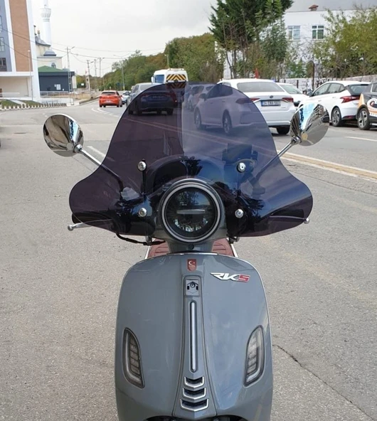 MOTOCAM RKS Pride 125 Ön Cam 2023-2026 Model 39cm Siyah Renkli 4mm Elcikli APARATSIZ ürün görseli 1