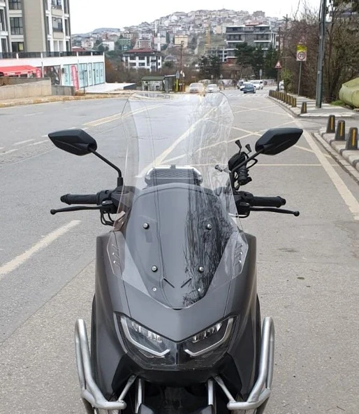 MOTOCAM Falcon Cmax 155 Ön Cam 2023-2026 Model 75cm Şeffaf Renkli 4mm UZUN ürün görseli 1